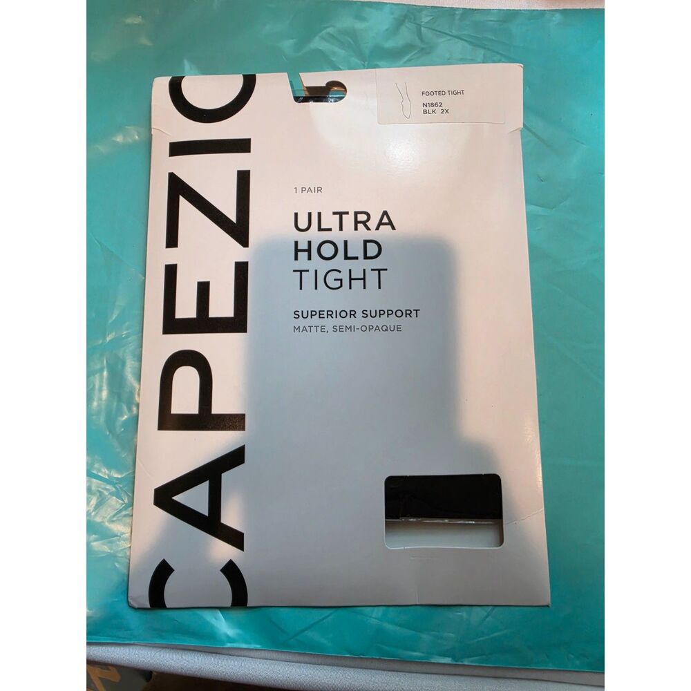 Capezio Ultra Hold Footed Tights, Black, 3X